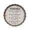 Creative Design 16.5" Gray and Black Round Distressed "Kitchen Rules" Wall Sign